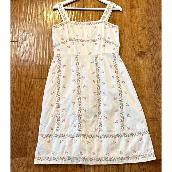 Coldwater Creek white embroidered floral tank dress size 6 - Picture 11 of 11